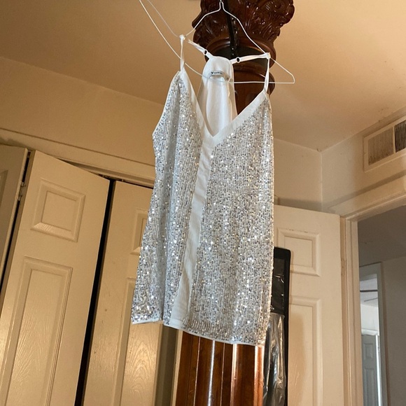 Silver and white ranking top sparkling new never worn also in black - Picture 1 of 8